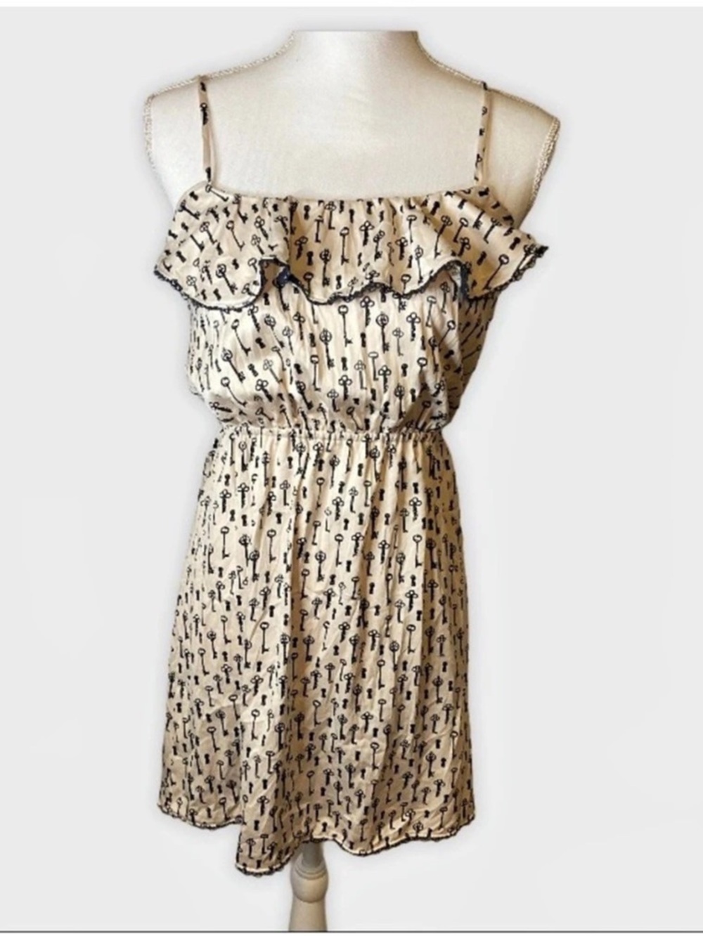Anthropologie Eloise Key Print Mini Dress Sz. S